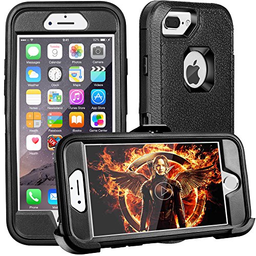 iPhone 8 Plus Case,iPhone 7 Plus Case,iPhone 6s Plus Case,FOGEEK[Dust-Proof]Belt-Clip Heavy Duty Kickstand Cover[Shockproof] PC+TPU for Apple iPhone 7 Plus, iPhone 6/6s Plus(Black) …