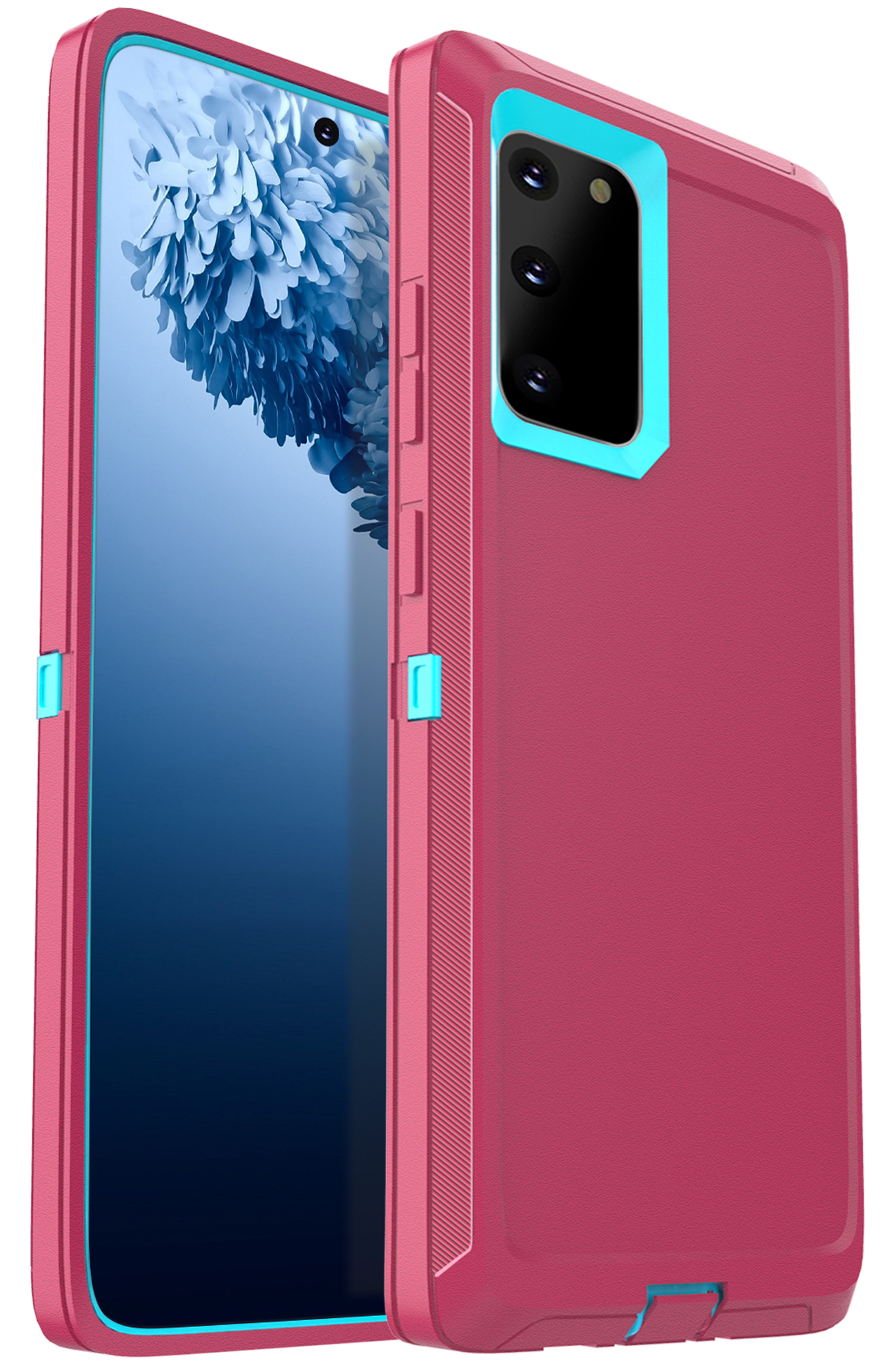 FOGEEK Compatible with Samsung Galaxy S20 5G Case, Heavy Duty Rugged Case, Protective Cover (Shockproof)(Drop Proof) Case for Galaxy S20 5G (6.2 inch) 2020 (Rose/Blue)